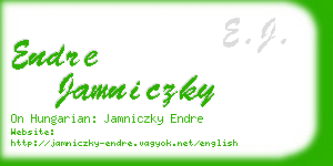 endre jamniczky business card